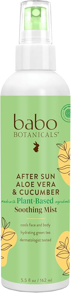 Babo Botanicals After Sun Soothing Mist - Aloe Vera & Cucumber - For Face, Body & Sensitive Skin ... | Amazon (US)