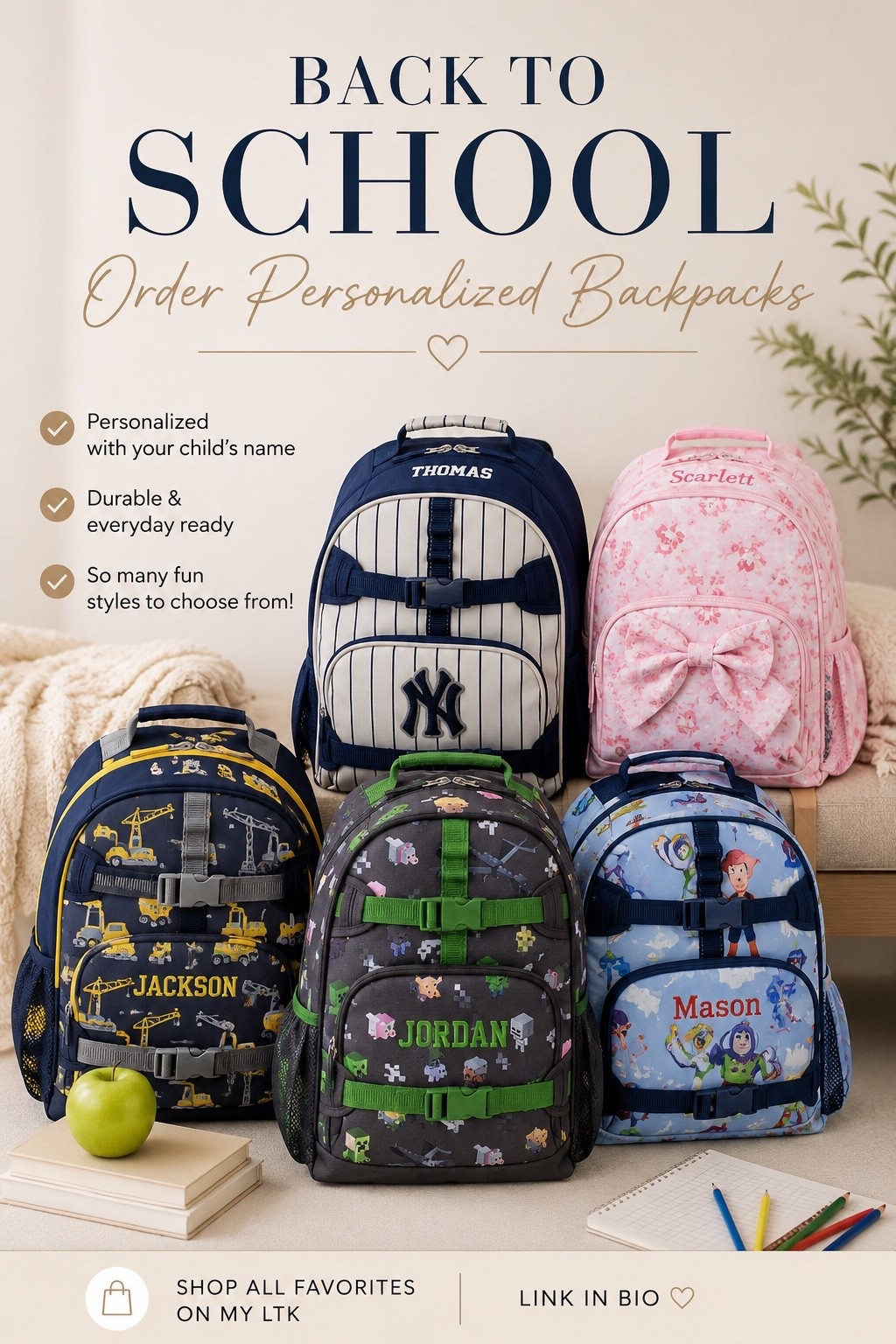 Personalized backpacks! Sale

#LTKSaleAlert #LTKmomlife #LTKKids