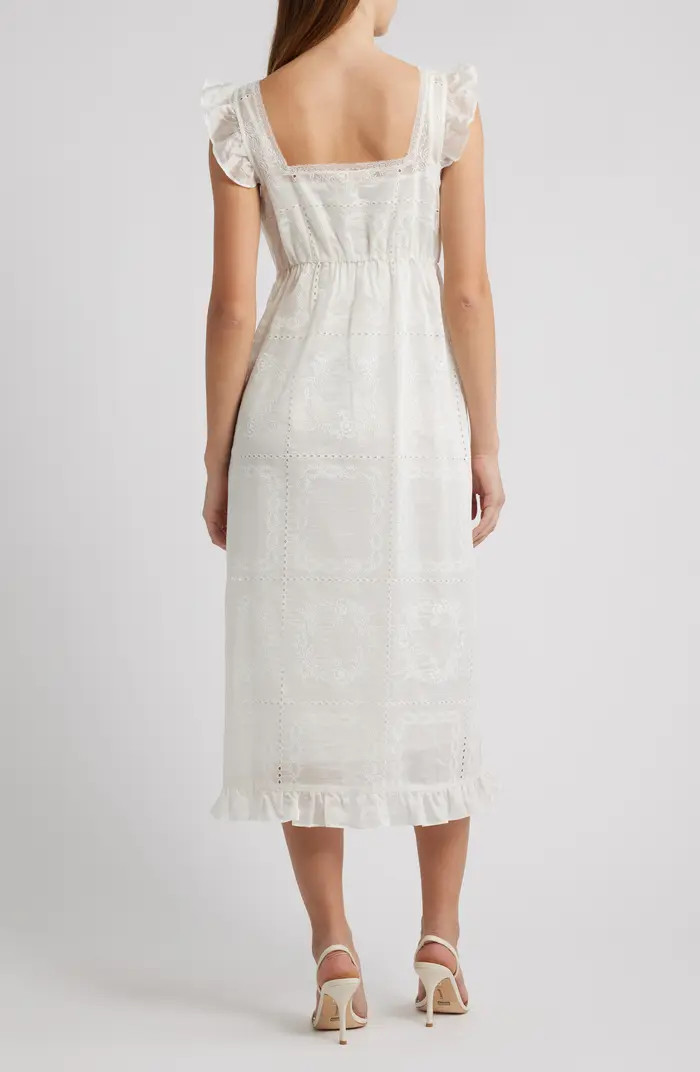 Rosalie Embroidered Midi Dress | Nordstrom