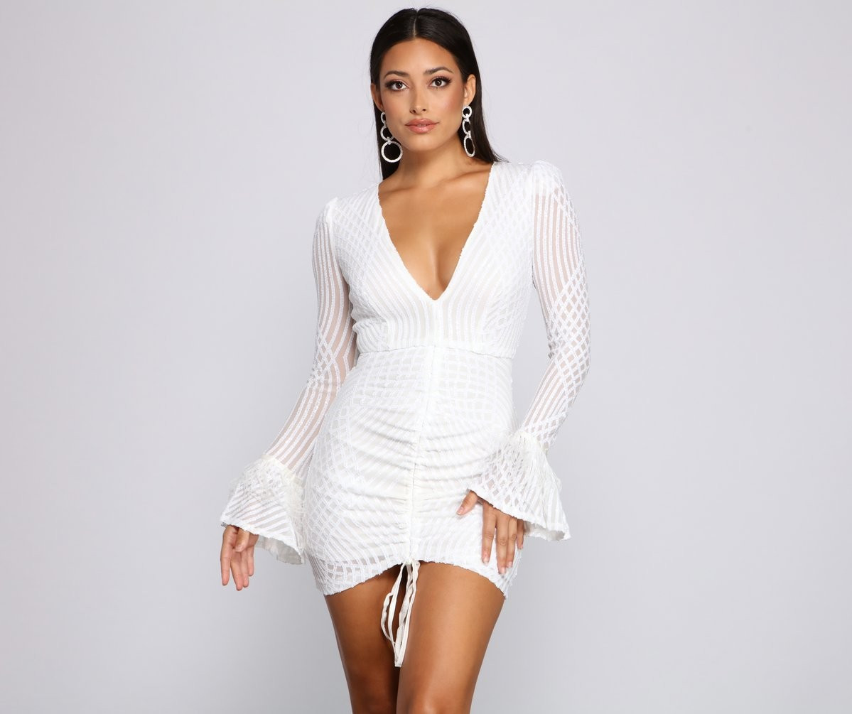 Paola Formal Sequin Ruched Bodycon | Windsor Stores