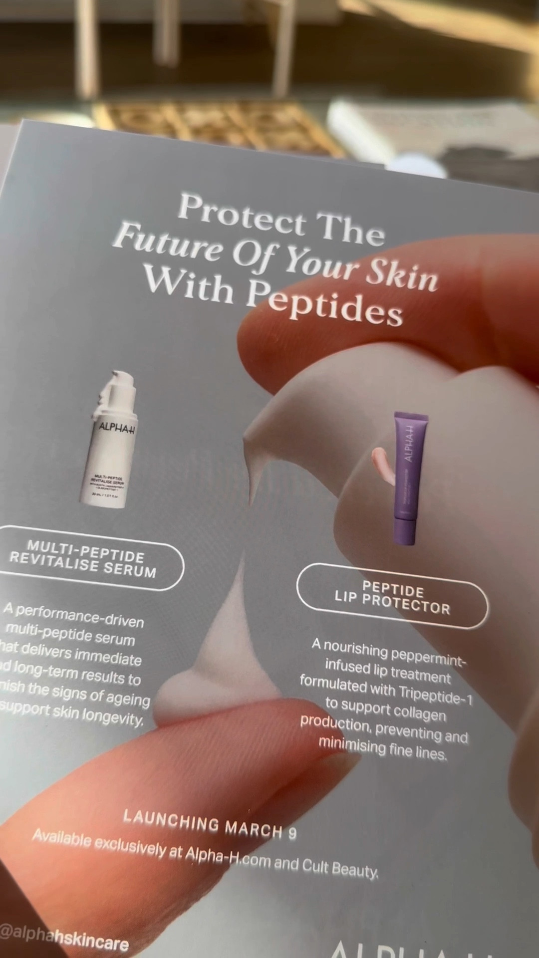 Alphah Skincare revitalise serum / peptide lip perfector 

Kindly gifted by Brand 

#alphah #skincare #beauty 

#LTKluxury #LTKbeauty #LTKtravel