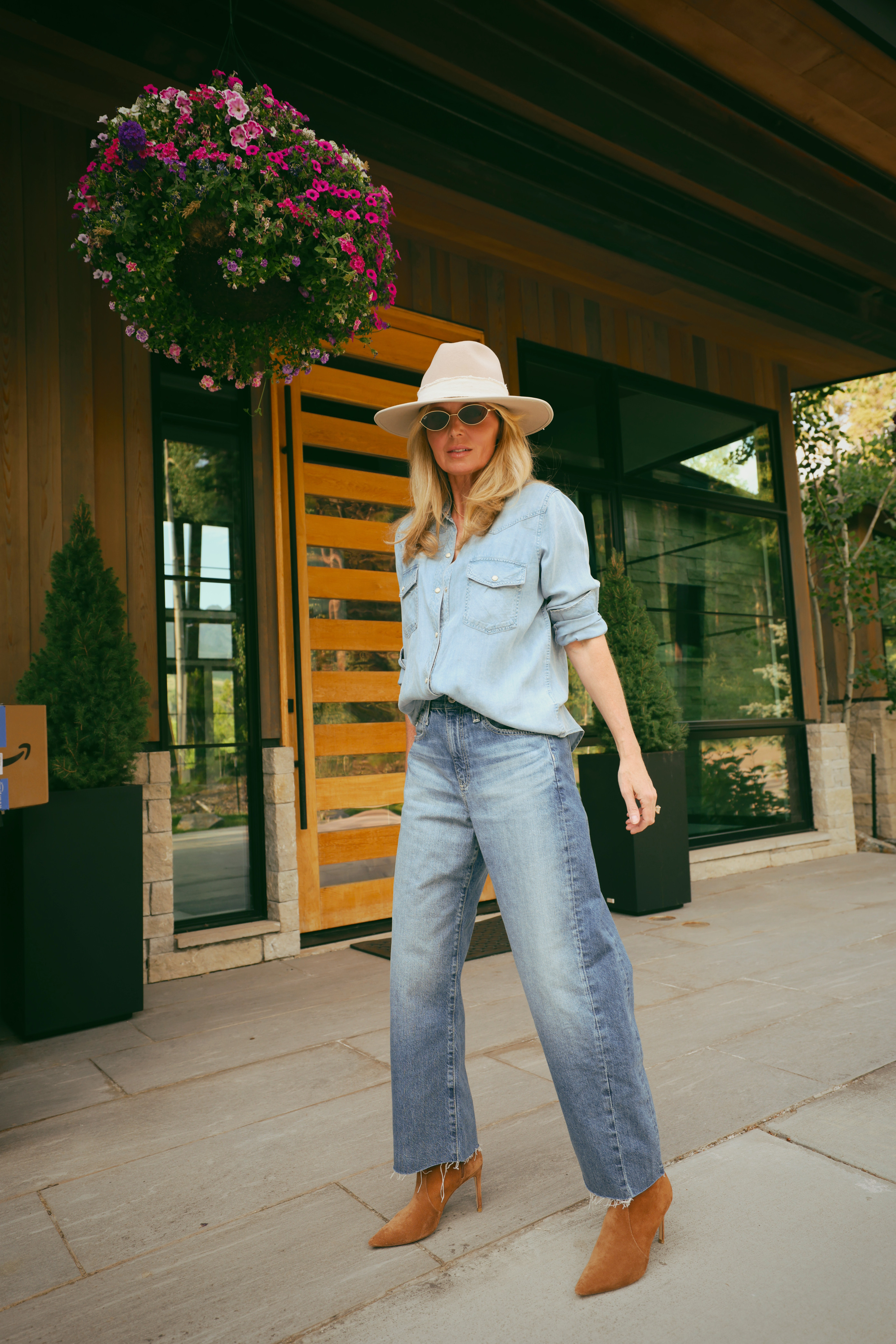The jean that moves with you instead of against you!

Wide-leg denim gets a bad reputation for looking heavy, but a good one moves easily with every step. This is what that looks like in motion. Paired with the chambray shirt and hat for an outfit that works walking into anywhere.

#LTKootd #LTKOver40 #LTKSaleAlert
