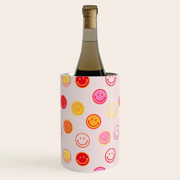 Smiling Faces Pattern Wine Chiller by showmemars | Society6