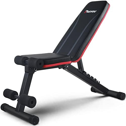 PASYOU Adjustable Weight Bench Full Body Workout Multi-Purpose Foldable Incline Decline Exercise Wor | Amazon (US)