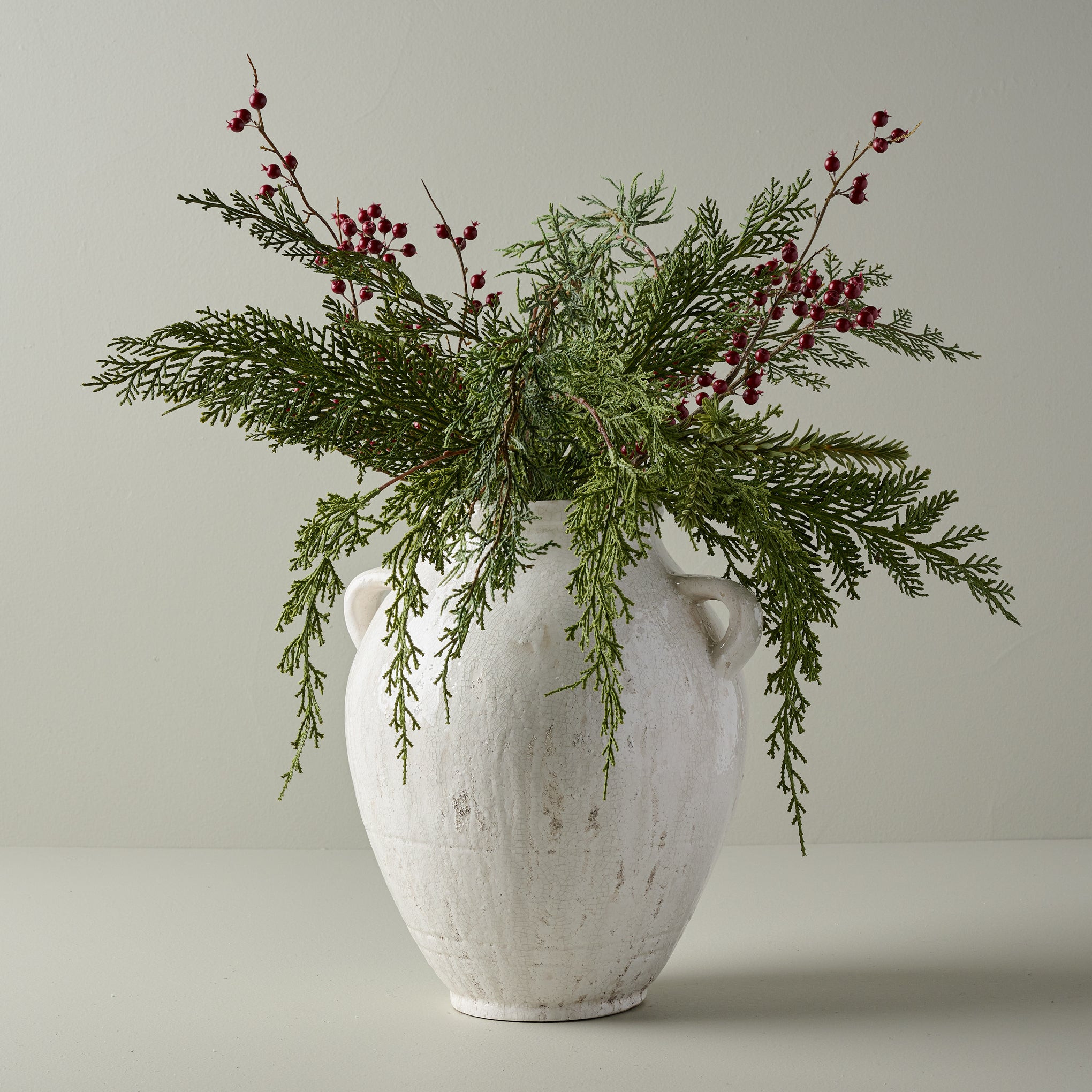 Oversized Distressed White Crackle Vase | Magnolia