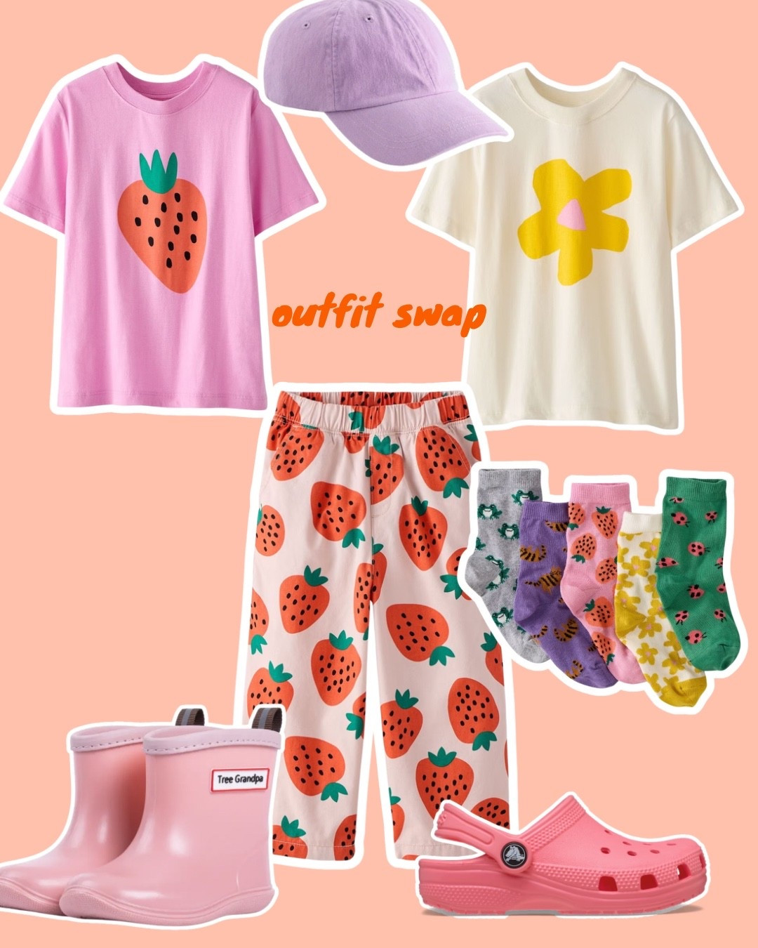 toddler girl colorful outfits for spring and summer with one pair of pants! 

#LTKBaby #LTKKids #LTKootd