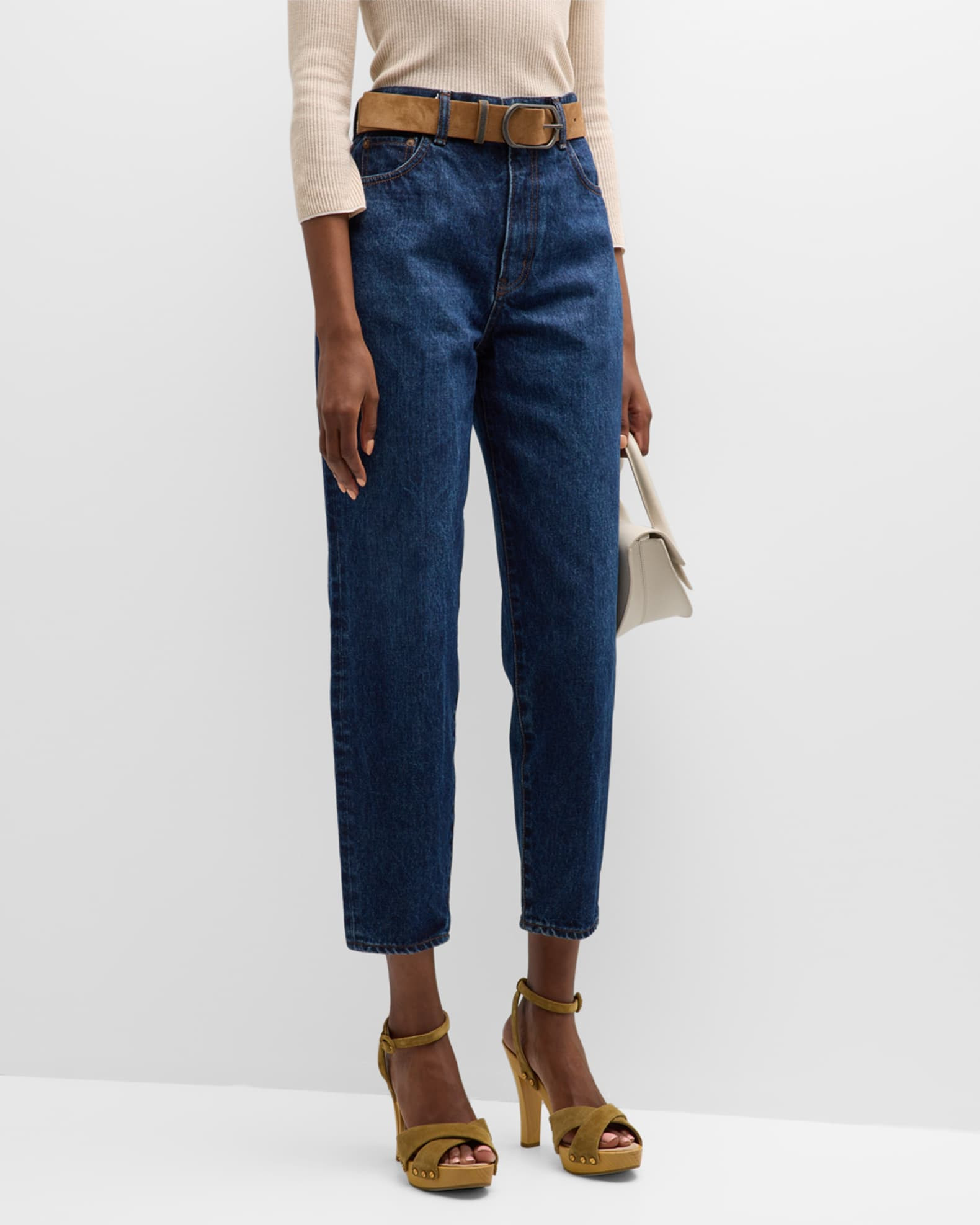 Toolville Cropped Straight-Leg Jeans | Neiman Marcus