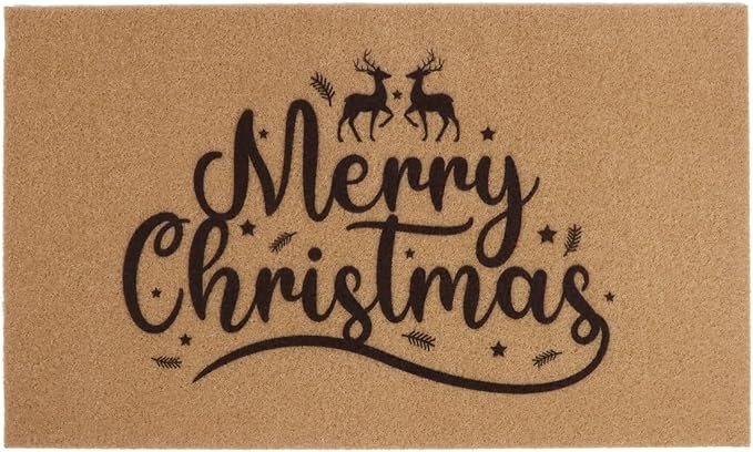 duduta Merry Christmas Door Mat 16.5"x28", Coco Coir Xmas Welcome Doormat, Reindeer Floor Entranc... | Amazon (US)