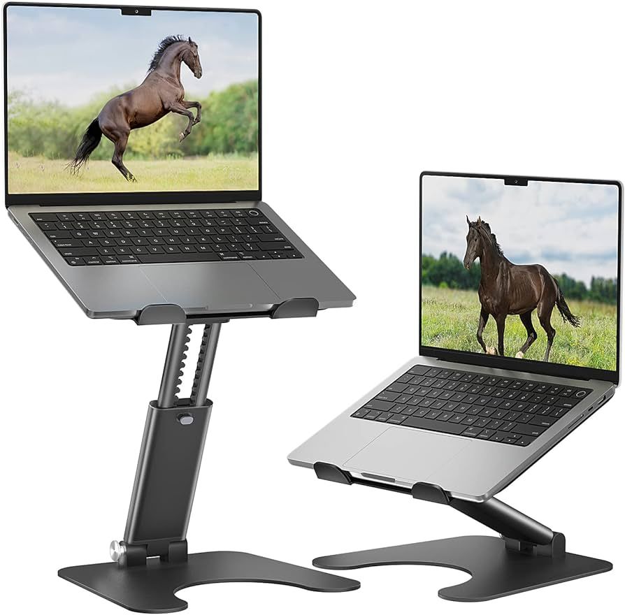 Rottay Collapsible Laptop Stand, Adjustable Height up to 16", Ergonomic Laptop Riser with 2 Angle... | Amazon (US)