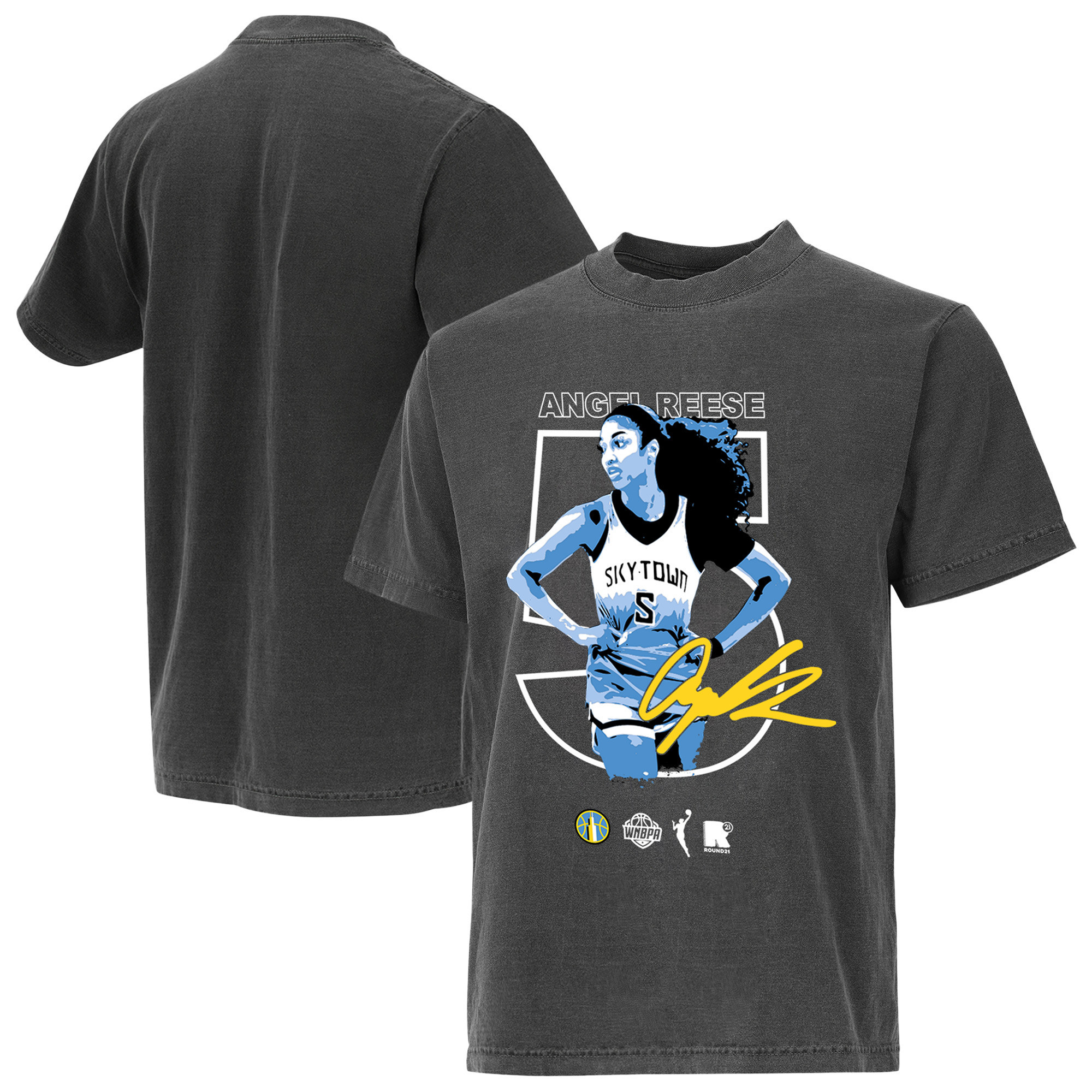 Unisex round21 Angel Reese Charcoal Chicago Sky Graphic Number T-Shirt | Fanatics