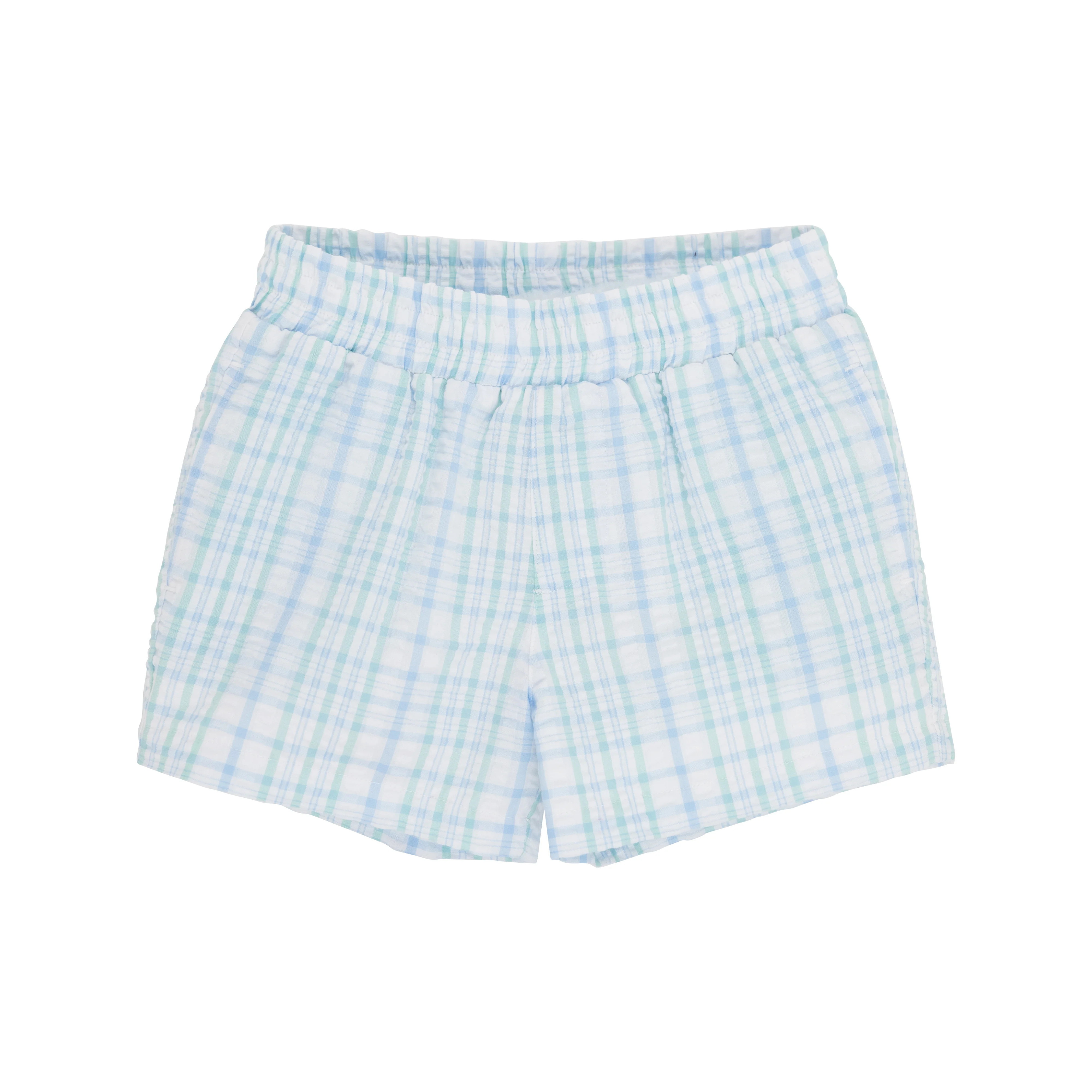 Sheffield Shorts - Turks Teal Sewanee Seersucker with Beale Street Blue | The Beaufort Bonnet Company