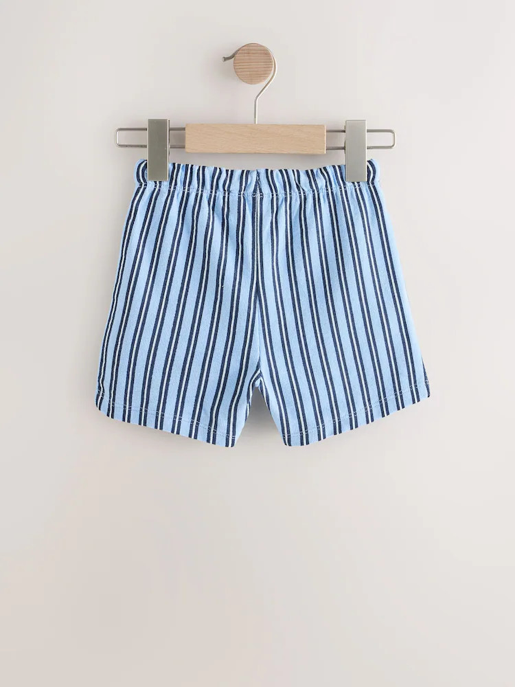Blue Navy Stripe Textured Shorts (3mths-7yrs) | Next US