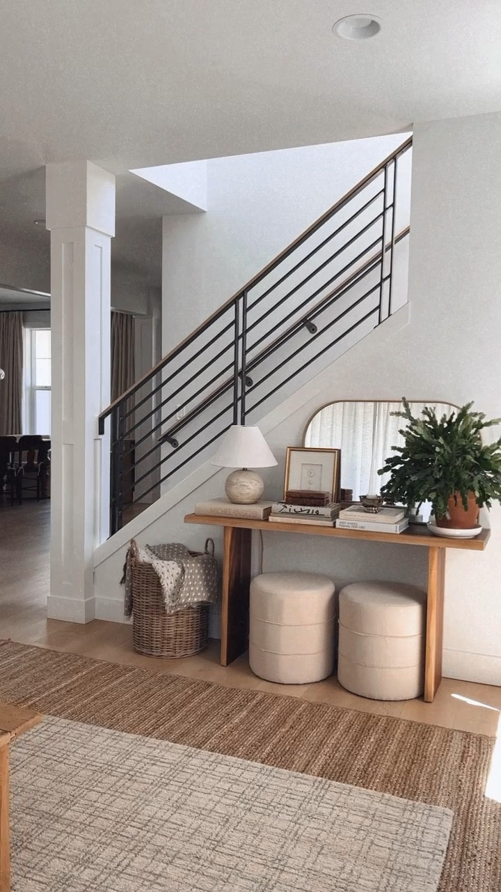 Homebyjulianne living room decor, console table styling, entry console, arch mirror, Target home decor, world market, round mudcloth ottomans, fall home decor 

#LTKhome #LTKFind #LTKSeasonal