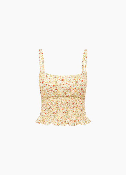 Floret Smocked Cami | Peony Swimwear