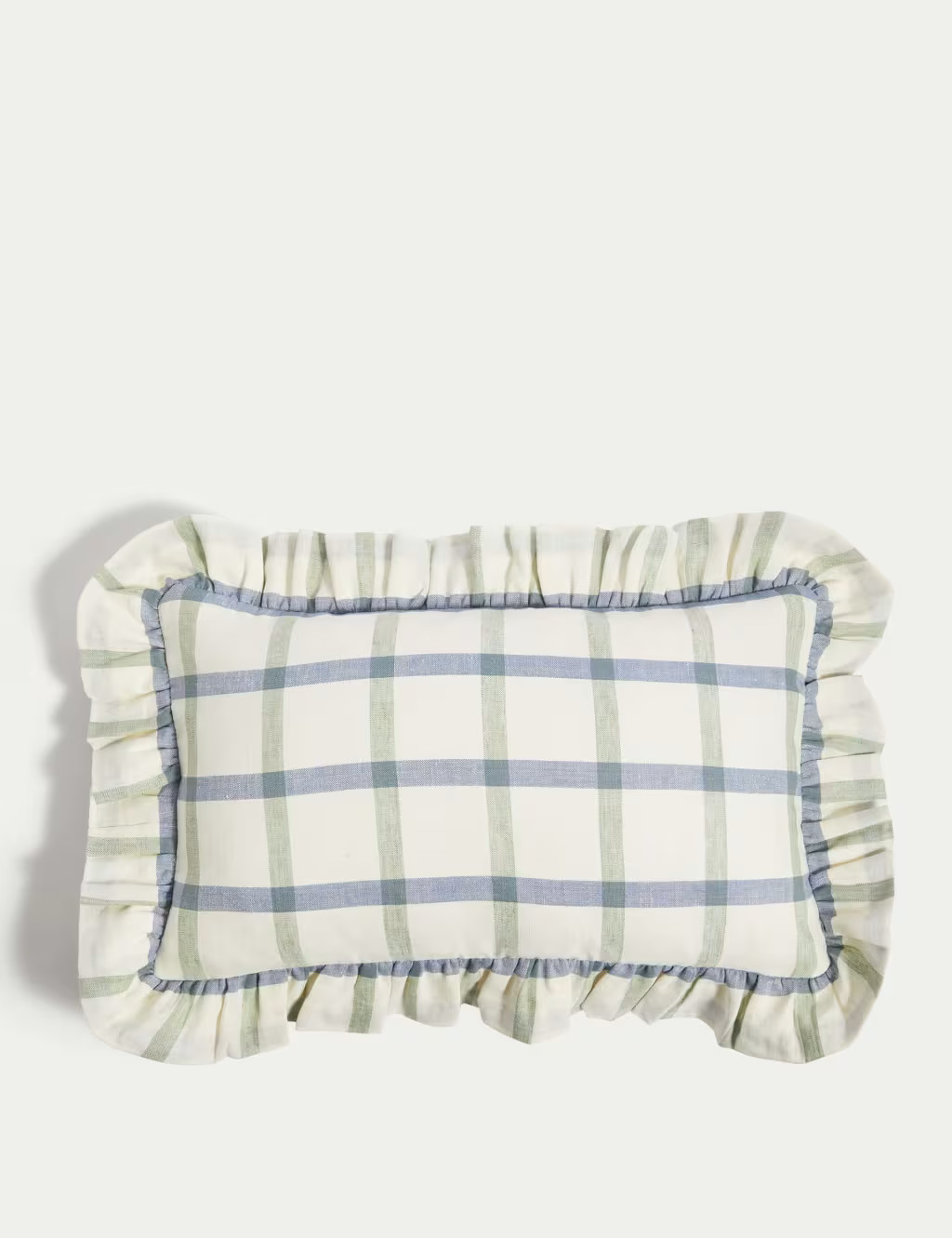 Cotton with Linen Checked Bolster Cushion | Marks & Spencer (UK)