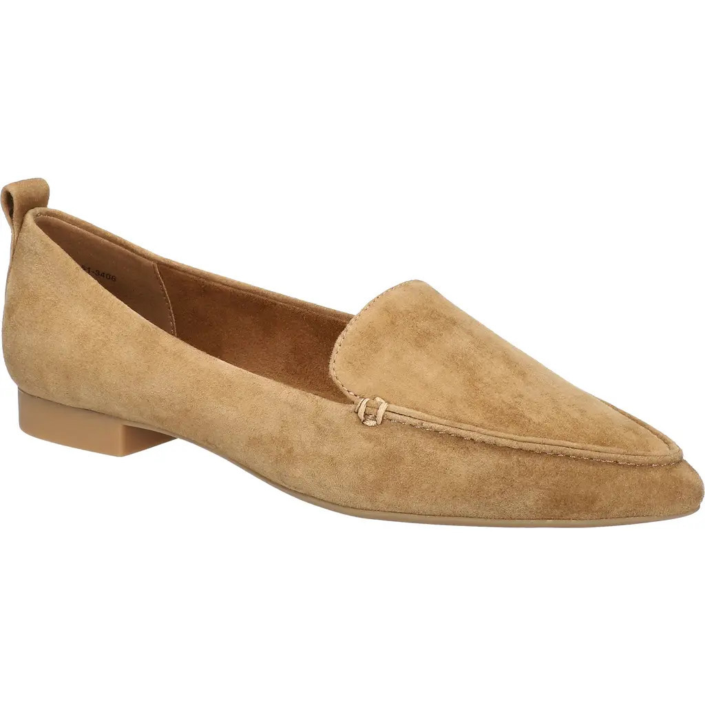 Bella Vita Alessi Pointed Toe Loafer in Cognac Suede Leather at Nordstrom, Size 5.5 | Nordstrom