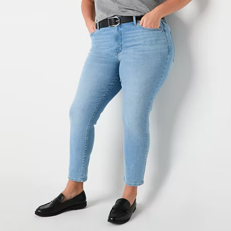 a.n.a - Plus Womens High Rise Skinny Fit Jean, 20w, Blue | JCPenney