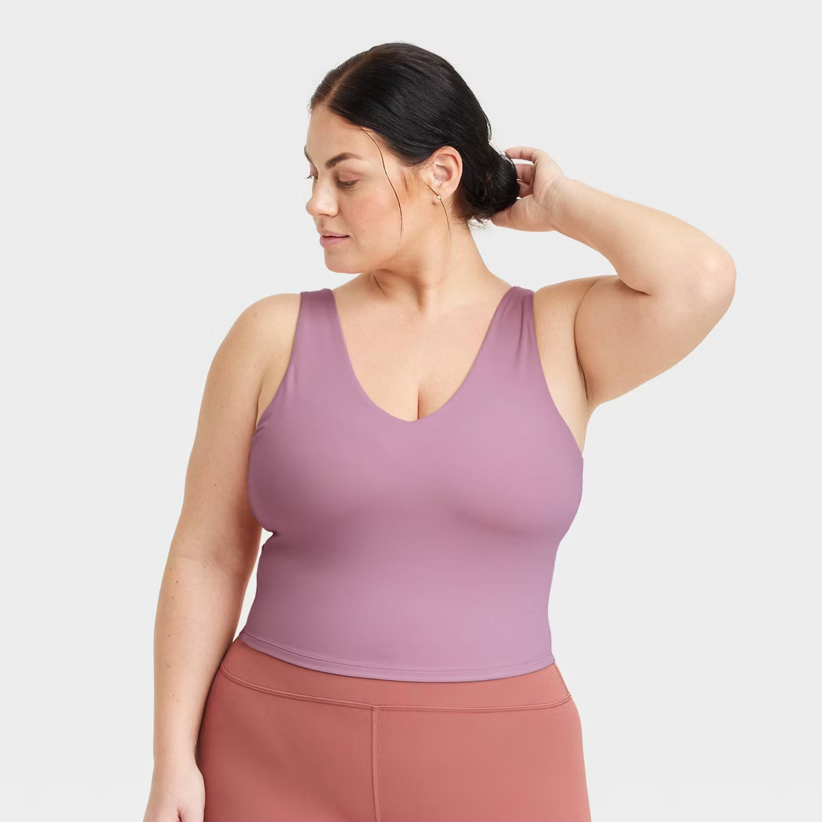 Women's Flex Light Support V-Neck Cropped Sports Bra - All In Motion™ | Target