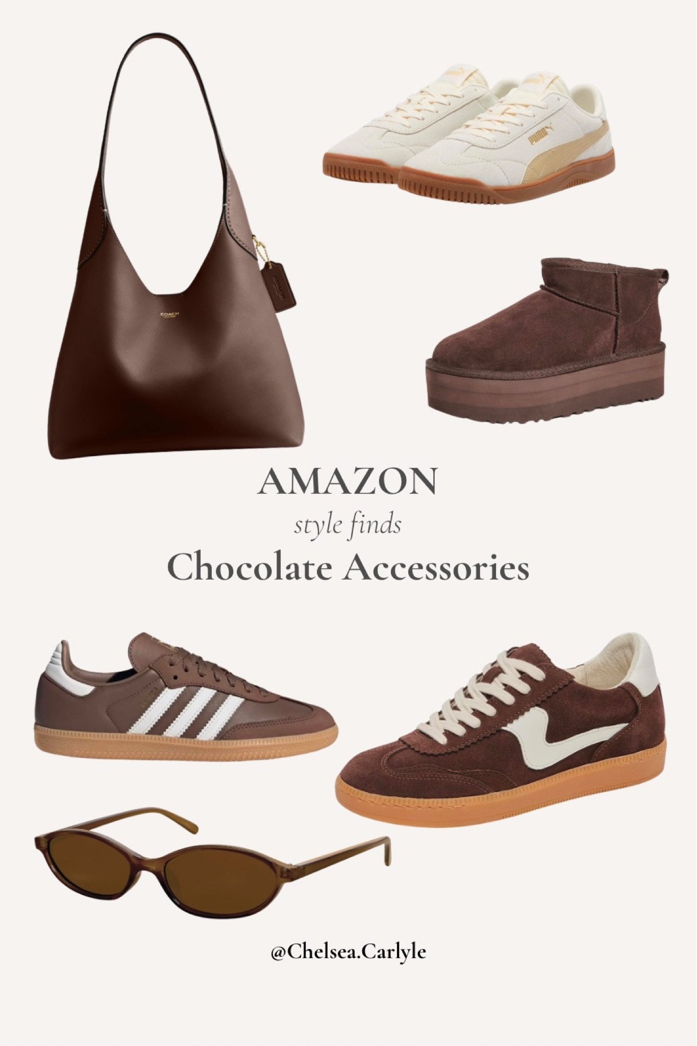 Chocolate Accessories for Winter Outfits

| Amazon style | Amazon outfit | Uggs | brown suede | Amazon fashion finds |



#LTKFindsUnder100 #LTKSeasonal #LTKHoliday