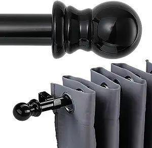 HOME COMPOSER Curtain Rod, Black Curtain Rods for Windows 30 to 56 inches, 1" Diameter Decorative... | Amazon (US)