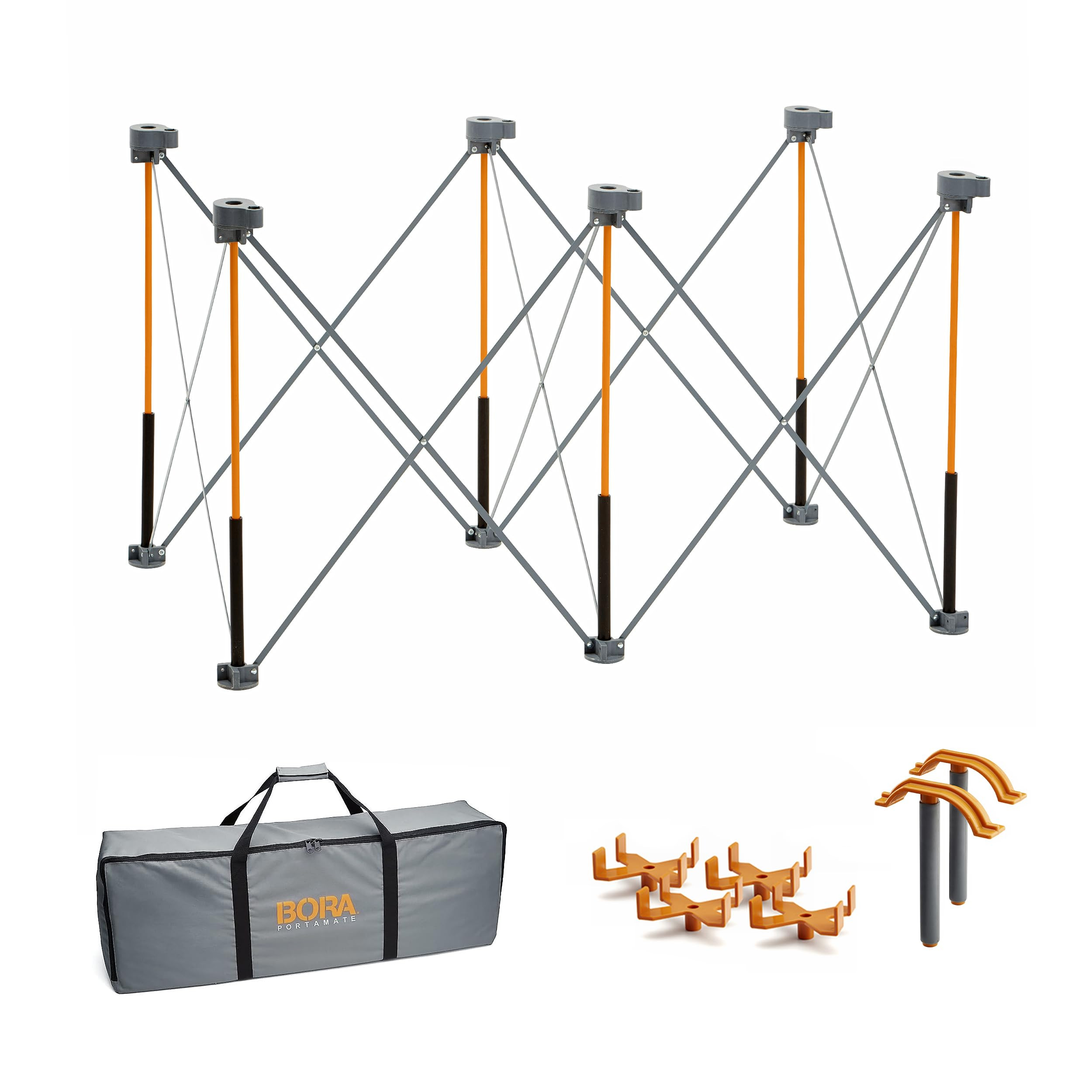 Bora Centipede 2 ft. L x 4 ft. W x 2.5 ft. H Folding Work Table Steel 1500 lb. capacity Gray/Yell... | Amazon (US)