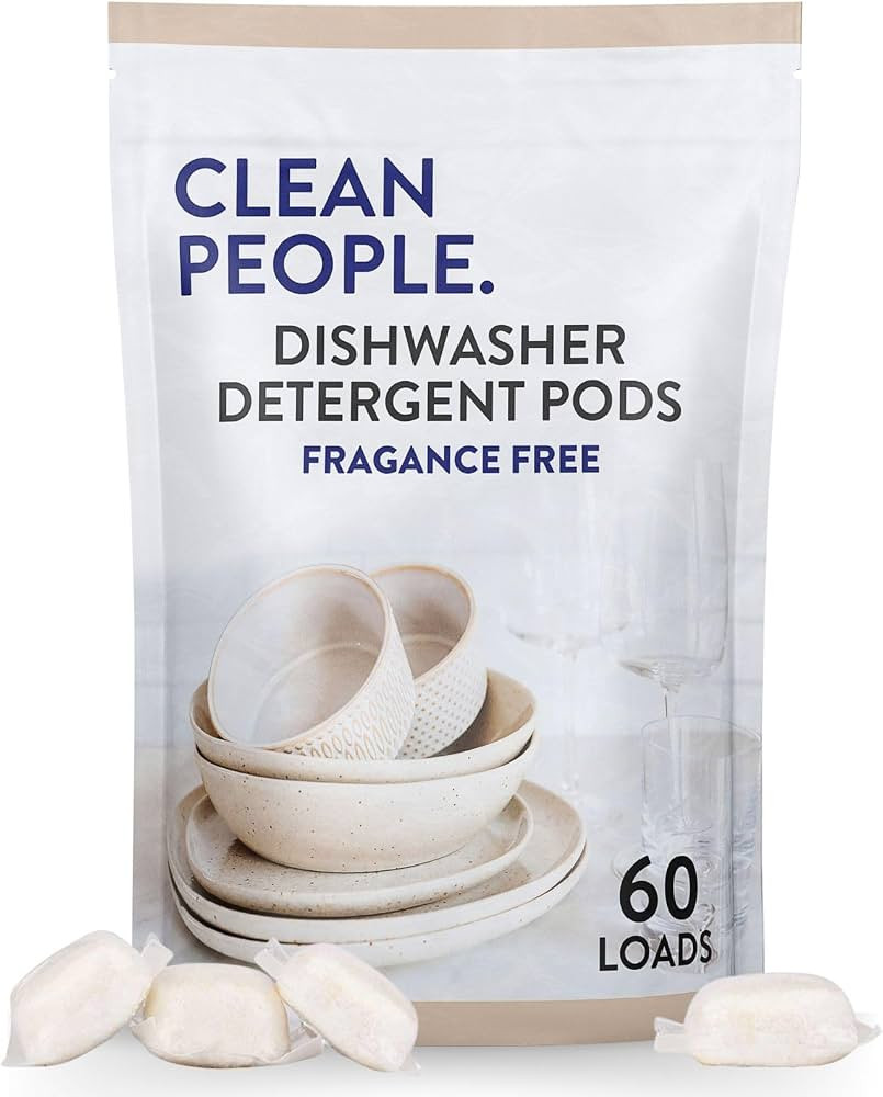 The Clean People All Natural Dishwasher Pods - Dishwasher Detergent Pods - Cuts Grease & Rinses S... | Amazon (US)