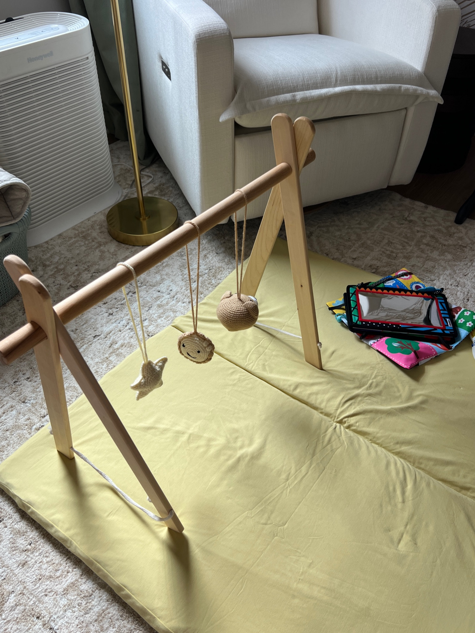 Toki play Matt in yellow is so soft for our newborn 

#LTKbump #LTKbaby