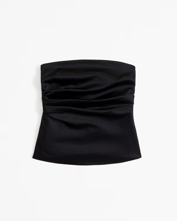 Women's Satin Ruched Tube Top | Women's New Arrivals | Abercrombie.com | Abercrombie & Fitch (US)