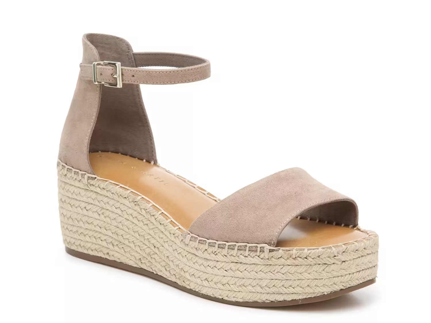 Kelly & Katie Fedrick Espadrille Wedge Sandal - Women's - Beige Fabric - Size 9 - Ankle Strap Espadr | DSW