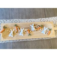 Easter Garland, Bunny Carrot Garland Spring Decor Adjustable | xl Size Rabbit | Etsy (US)