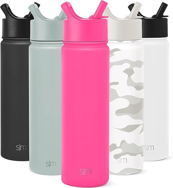 Simple Modern Water Bottle with Straw Lid Vacuum Insulated Stainless Steel Metal Thermos Bottles ... | Amazon (US)