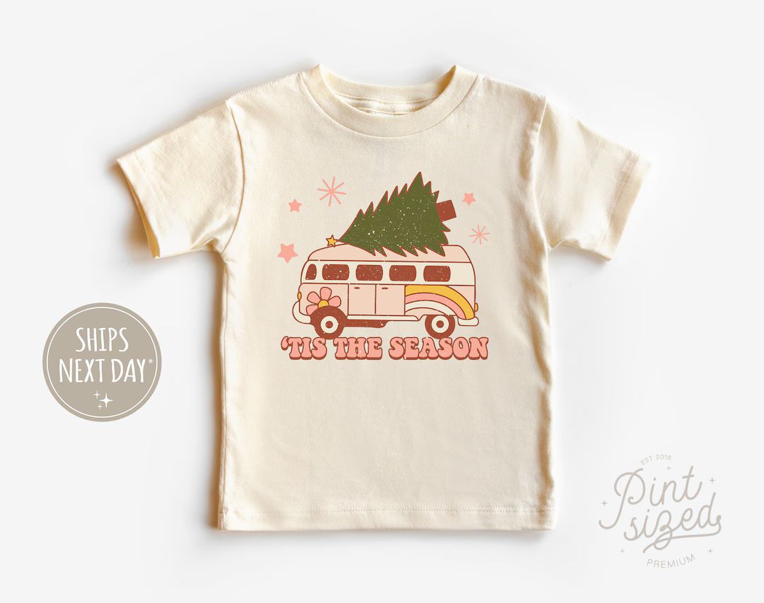 Tis the Season Toddler Shirt  Retro Christmas Kids Shirt  - Etsy | Etsy (US)