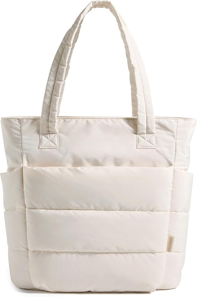 BAGSMART Tote Bag for Women, Lightweight Puffy Tote Bag with Compartments Shoulder Bag Handbag fo... | Amazon (US)