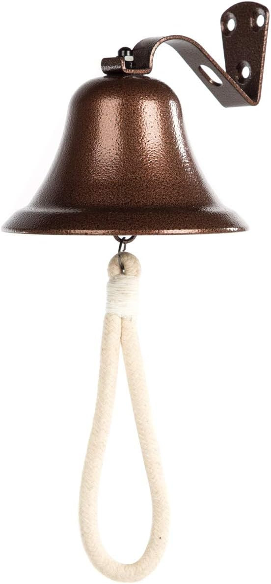 WMM Hanging Bell Dinner Bell Outdoor Bell Bracket Mount Wall Bell Indoor Rope Bell Ship/Boat/Naut... | Amazon (US)