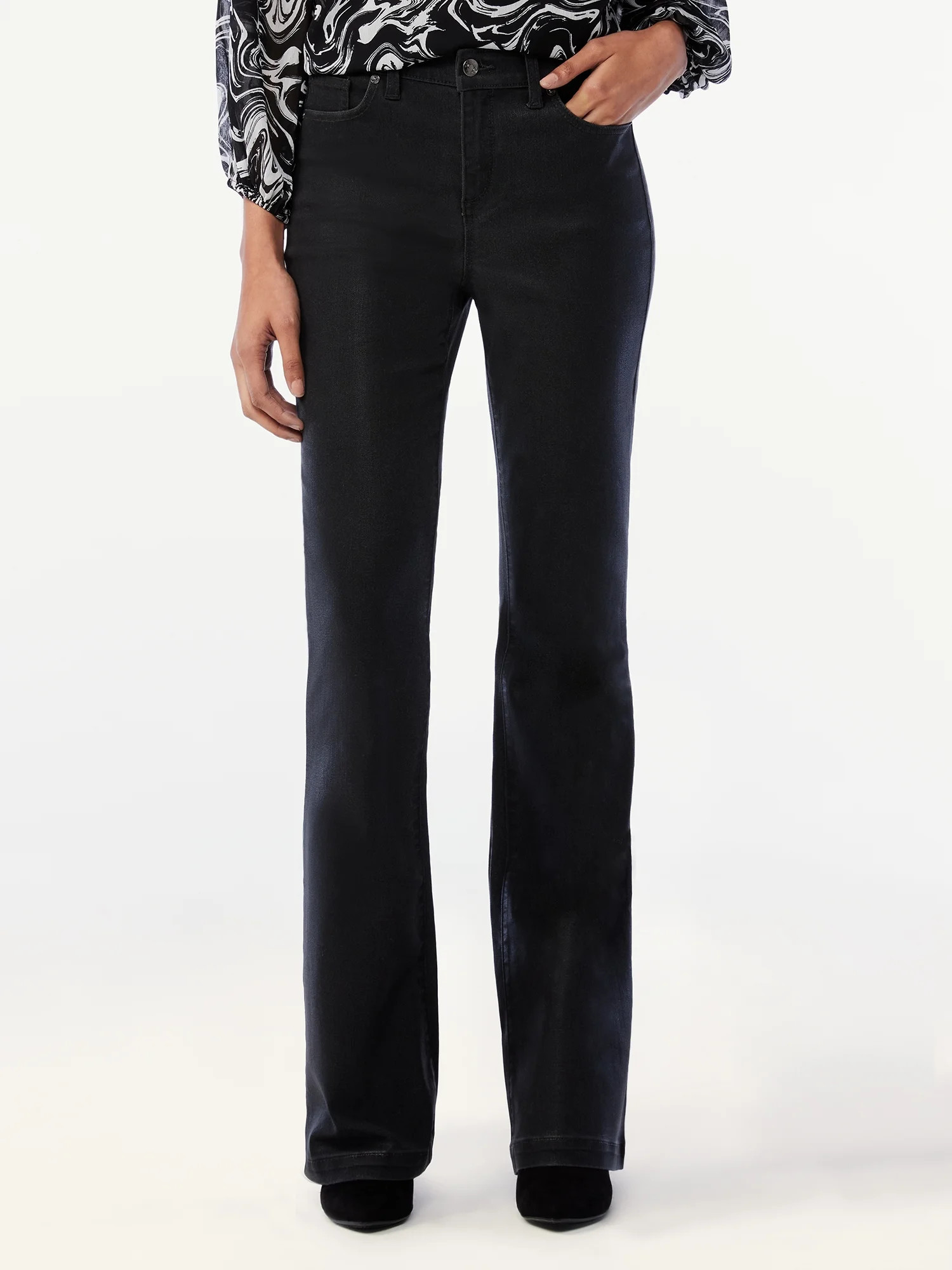 Scoop Women's High Rise Flare Jeans - Walmart.com | Walmart (US)
