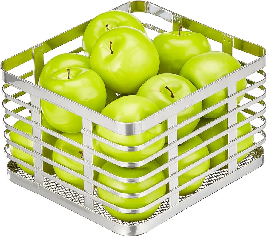 mDesign Modern Decor Metal Wire Food Organizer Storage Bin Basket for Kitchen Cabinets, Pantry, B... | Amazon (US)