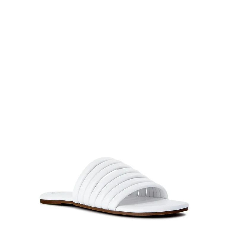 Time and Tru Women's Multi-Band Slide Sandals - Walmart.com | Walmart (US)