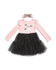 Little Girls Halloween Tutu Dress With Bow Headband | Marshalls
