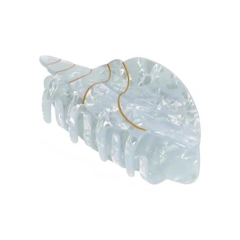 No Boundaries Acrylic Conch Shell Hair Claw Clip, Aqua | Walmart (US)