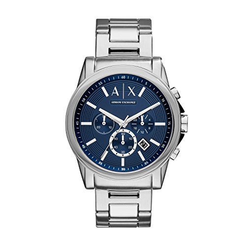 Armani Exchange Men's Chronograph Dress Watch With Leather, Steel or Silicone Band | Amazon (US)