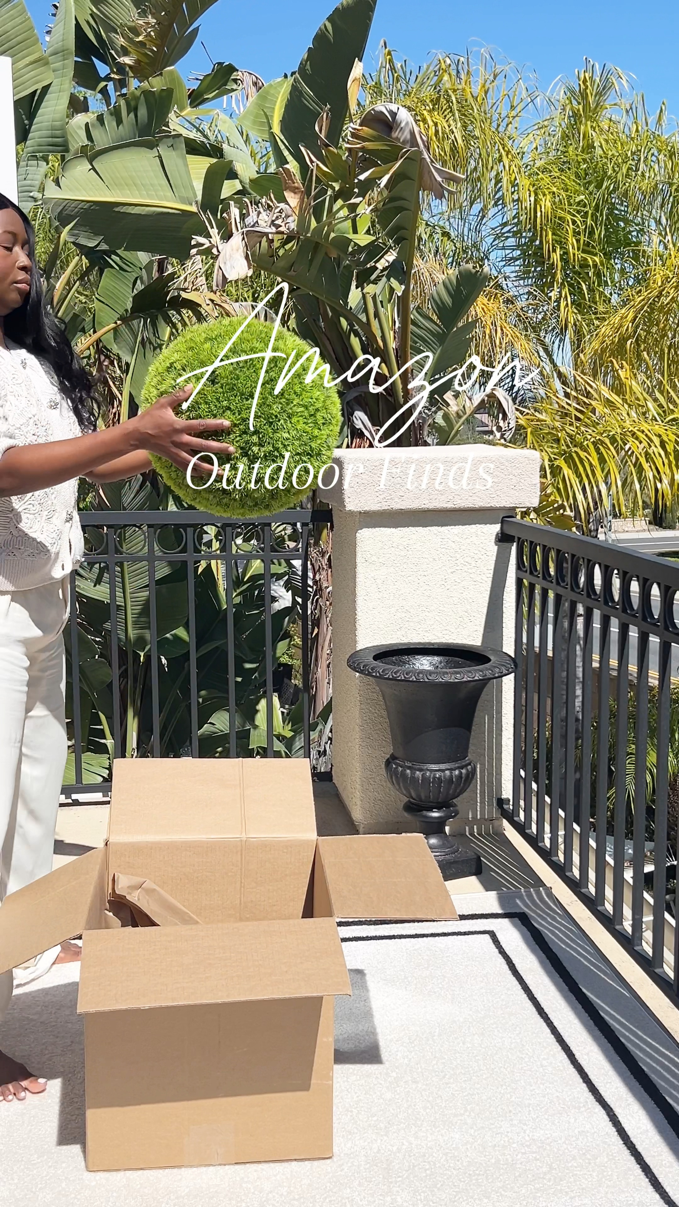 Amazon outdoor finds ☀️

#topiaryballs #amazonoutdoor #outdoorrug #outdoordesign 

#LTKhome #LTKfindsunder100 #LTKfindsunder50