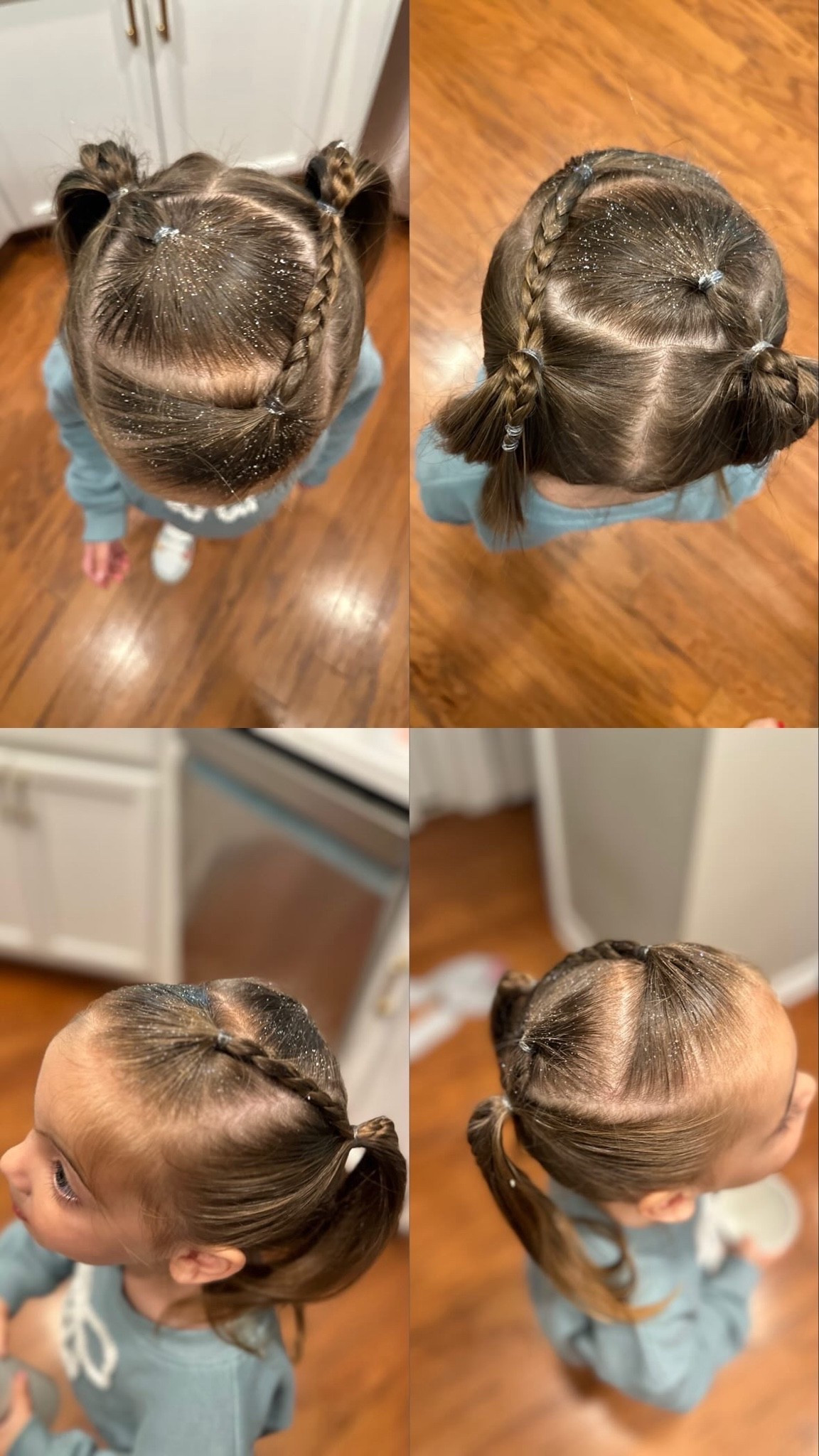 Toddler hair but make it ✨extra✨

Added a little glitter to her hairstyle and I swear it instantly makes even the simplest style feel so fun. Did a clean middle part with mini braids pulled into pigtails, then finished with a light sprinkle of hair glitter for that sparkly touch.

This is such an easy way to make them feel special for school, birthdays, or just because… and honestly they love it way more than the hairstyle itself 😂

Linked the hair glitter + our go-to elastics I always use because they actually stay in