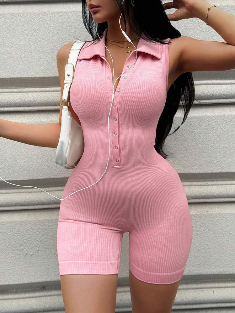 SHEIN Sport Studio Seamless High Elasticity Sports & Fitness Romper | SHEIN