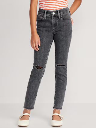 High-Waisted Rockstar 360° Stretch Ripped Jeggings for Girls | Old Navy (US)