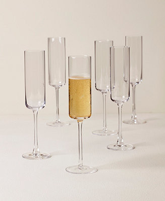 Tuscany Classics Straight Flutes, Set Of 6 | Macy's