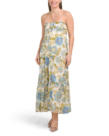 Rosette Halter Maxi Dress | TJ Maxx