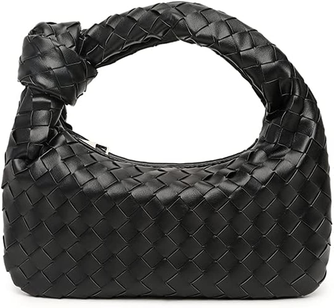Knoted Women Handbag PU Leather Woven HandBag Fashion Shoulder Bag Purse Woven Handmade Hobo Hand... | Amazon (US)