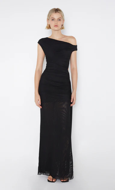 VICTORIA ASYM DRESS - BLACK | Bec & Bridge (Global)