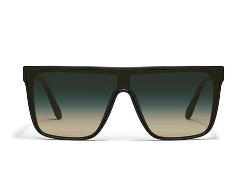 Quay - Sunglasses for Men & Women, Shield Lenses with UV Protection (Nightfall, Black) | Amazon (US)