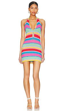 More to Come Kalisse Halter Mini Dress in Multicolor from Revolve.com | Revolve Clothing (Global)